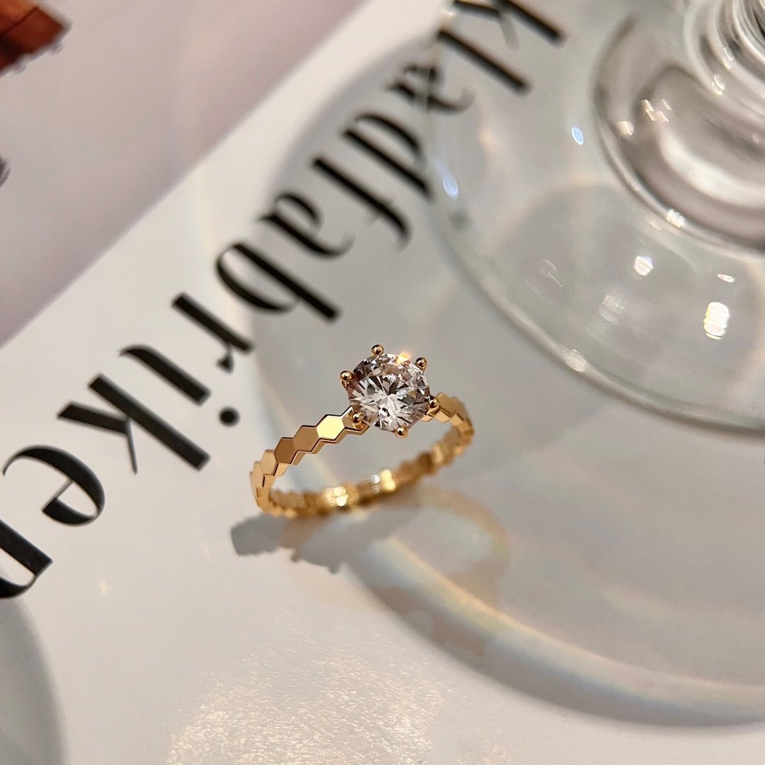 CHUAMET Honeycomb main diamond 1ct ring (2.5mm stackable) - 图片 5