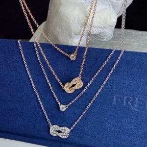 Fred 8-character full diamond double chain necklace