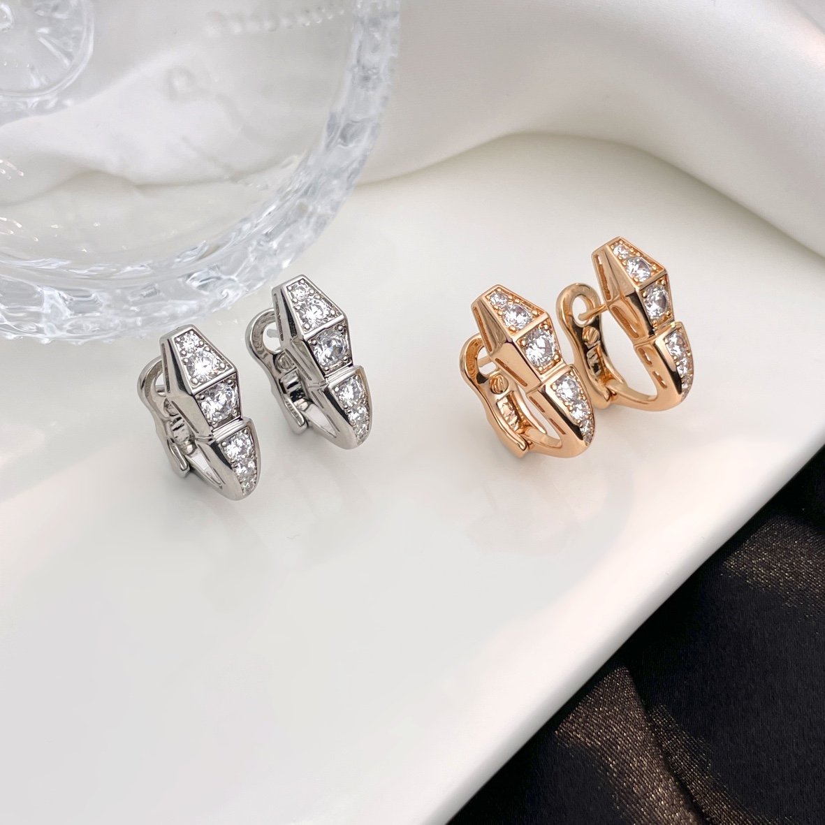 Serpenti Viper Snake Bone Earrings