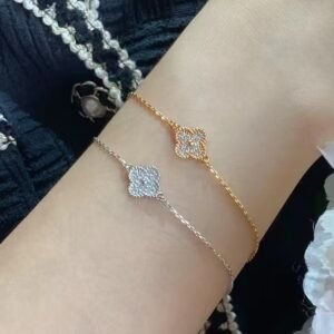 Full Diamond Mini Single Flower Bracelet
