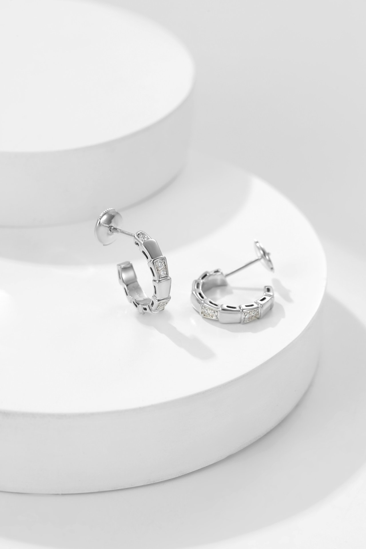 Diamond snake ring earrings - Image 4