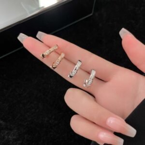 Diamond snake ring earrings