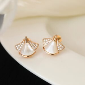 Dream Cara Diamond studded White Fritillaria Earrings