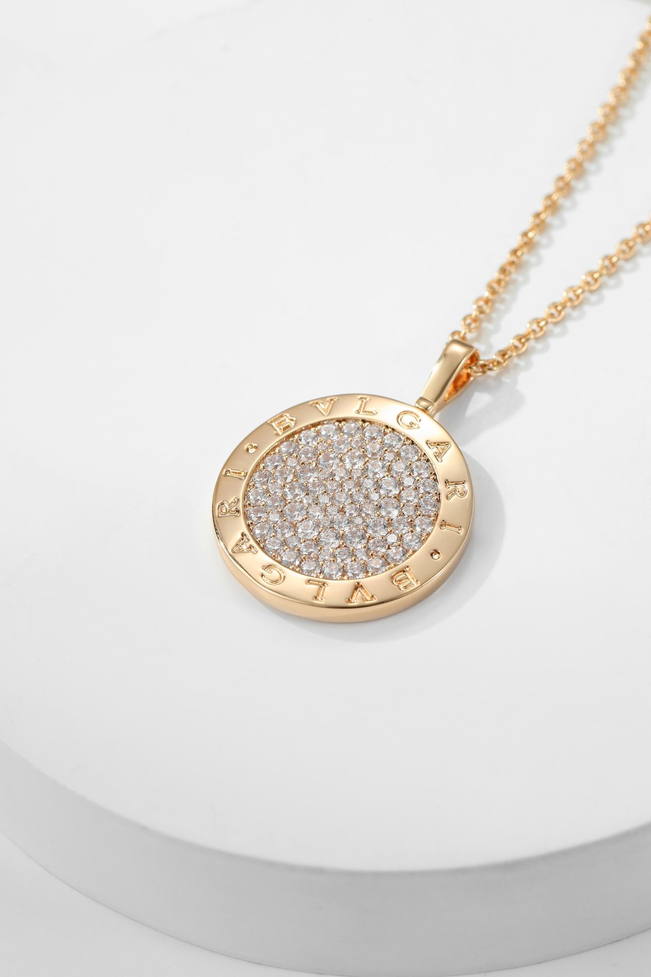 BV Full Diamond Pancake Necklace - Image 5