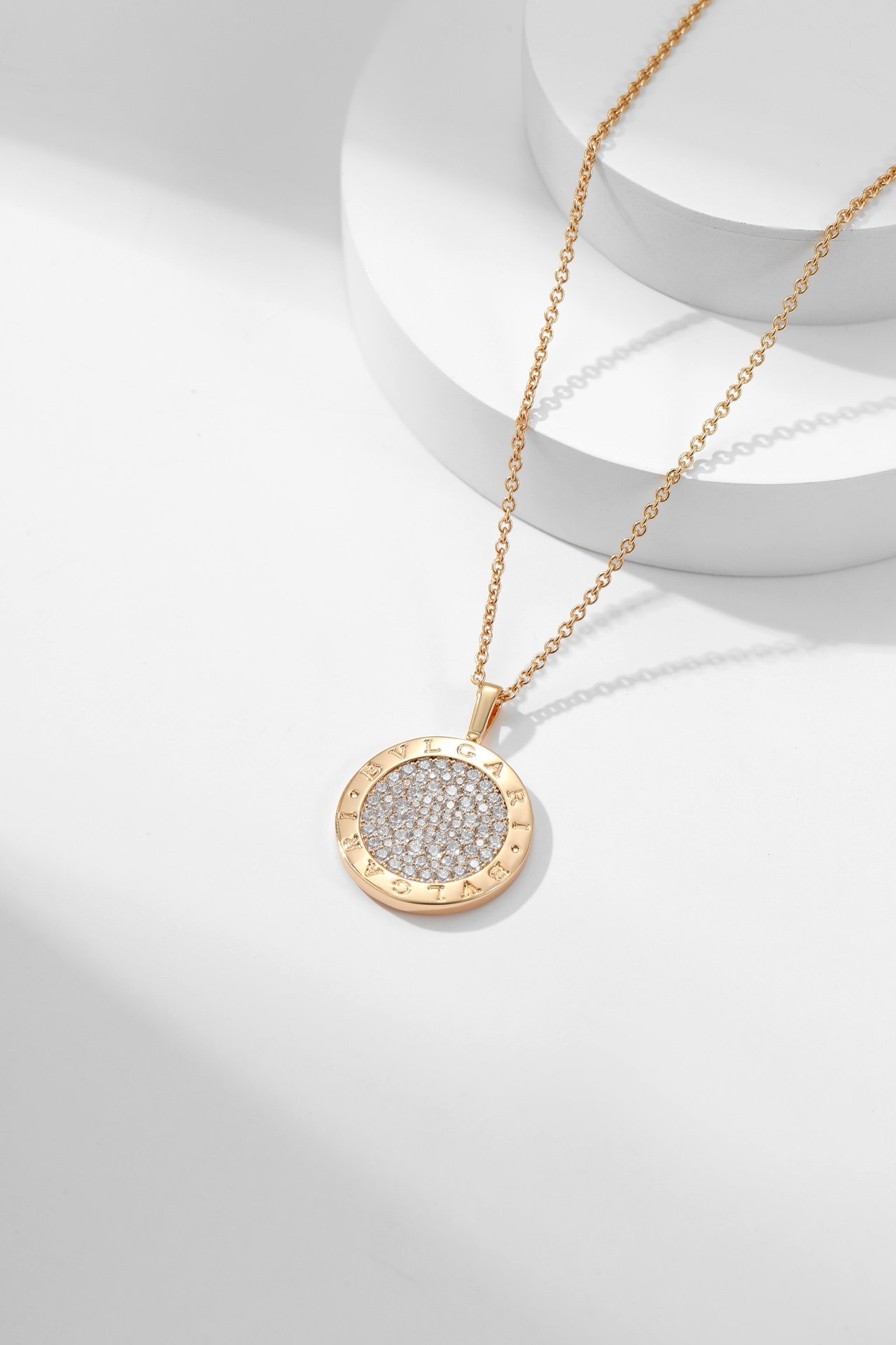 BV Full Diamond Pancake Necklace - Image 10