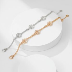 BV Three Logo Diamond Set Bracelet