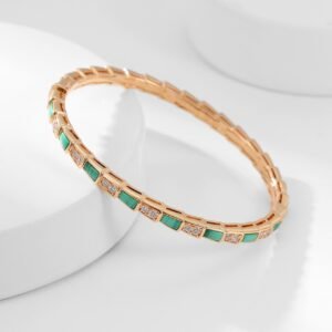 Turquoise bracelet with snake bone beads