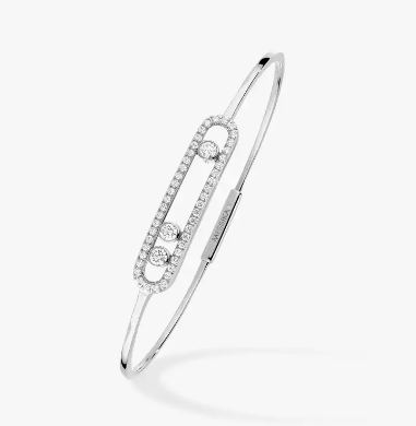 Messica Noa Three Diamond Sliding Bracelet (Color White) - 图片 9