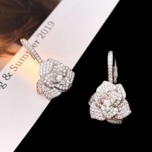 Count's diamond studded rose earrings