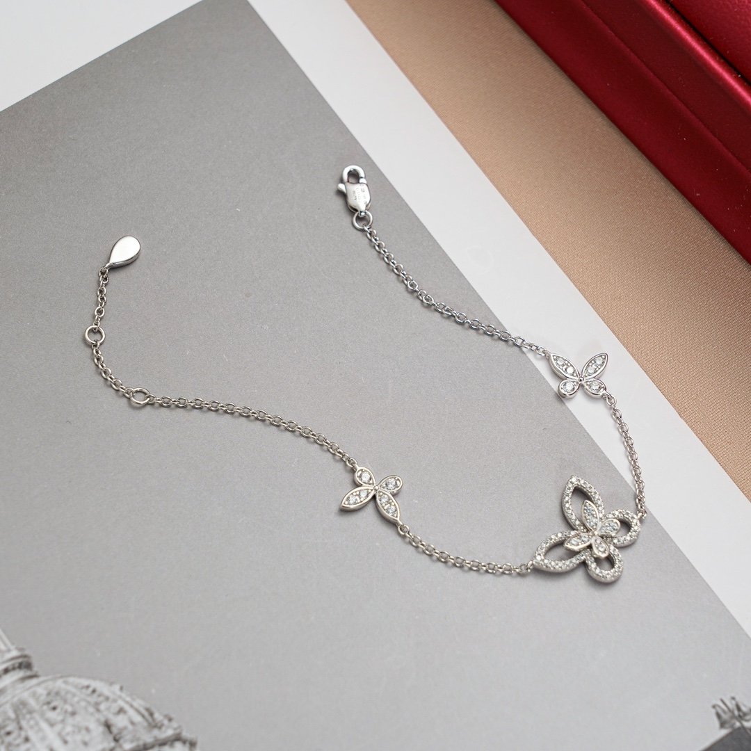 Graf Mini Phantom Butterfly Diamond Set Bracelet (925 Silver) - 图片 5