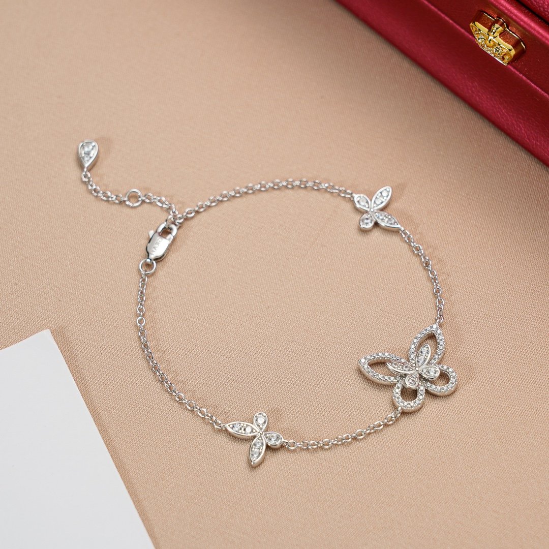 Graf Mini Phantom Butterfly Diamond Set Bracelet (925 Silver) - 图片 11