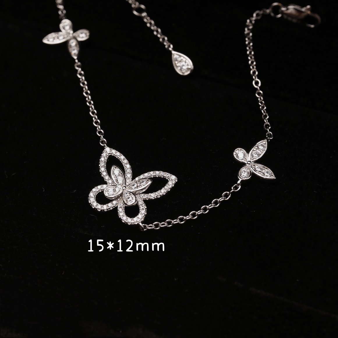 Graf Mini Phantom Butterfly Diamond Set Bracelet (925 Silver) - 图片 2