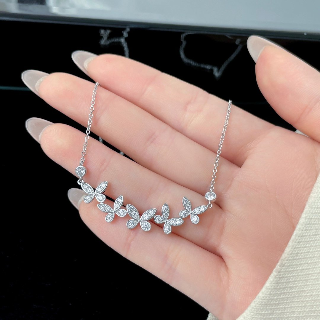 Romantic Butterfly Diamond Pendant (Small) 925 - Image 15