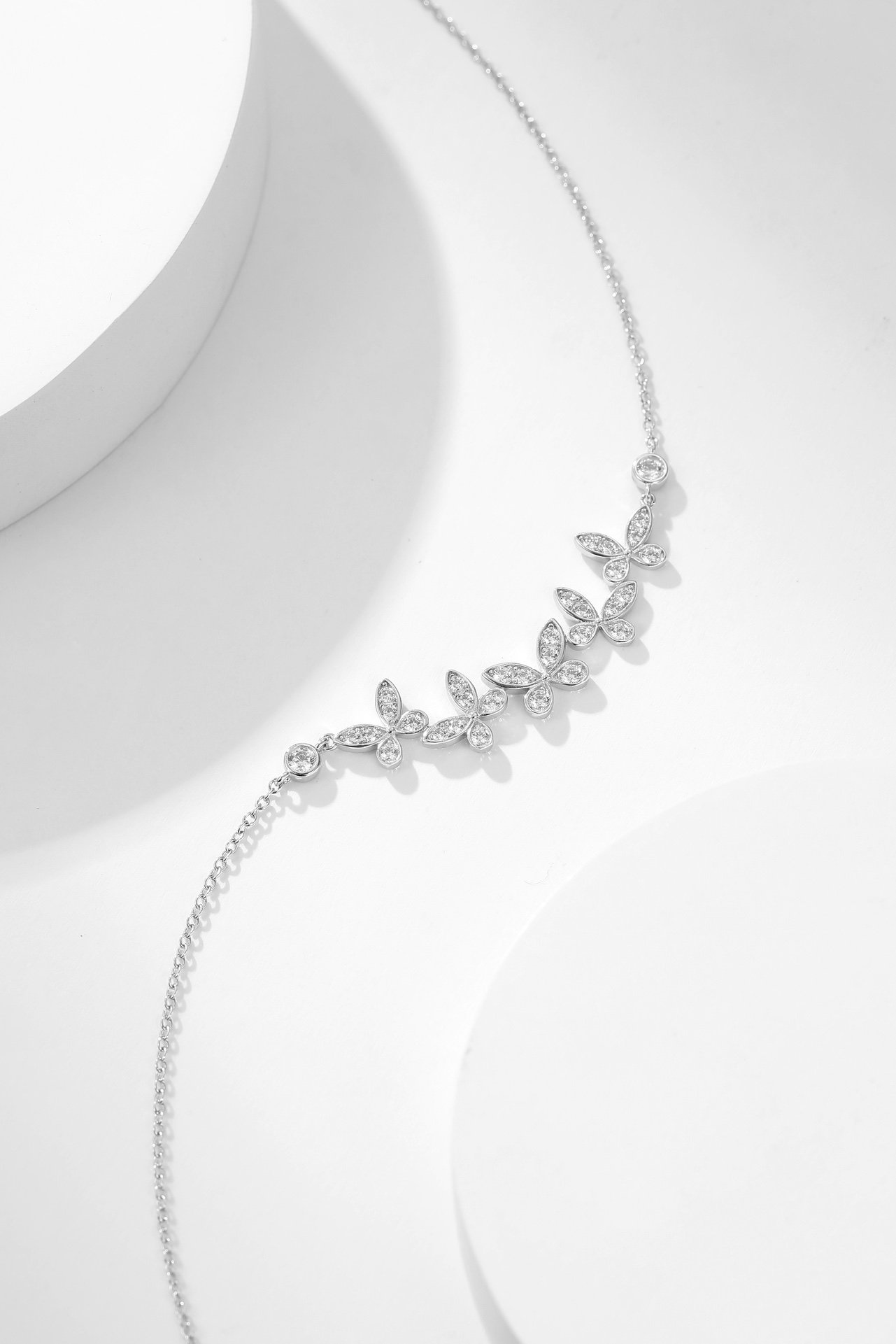 Romantic Butterfly Diamond Pendant (Small) 925 - Image 6