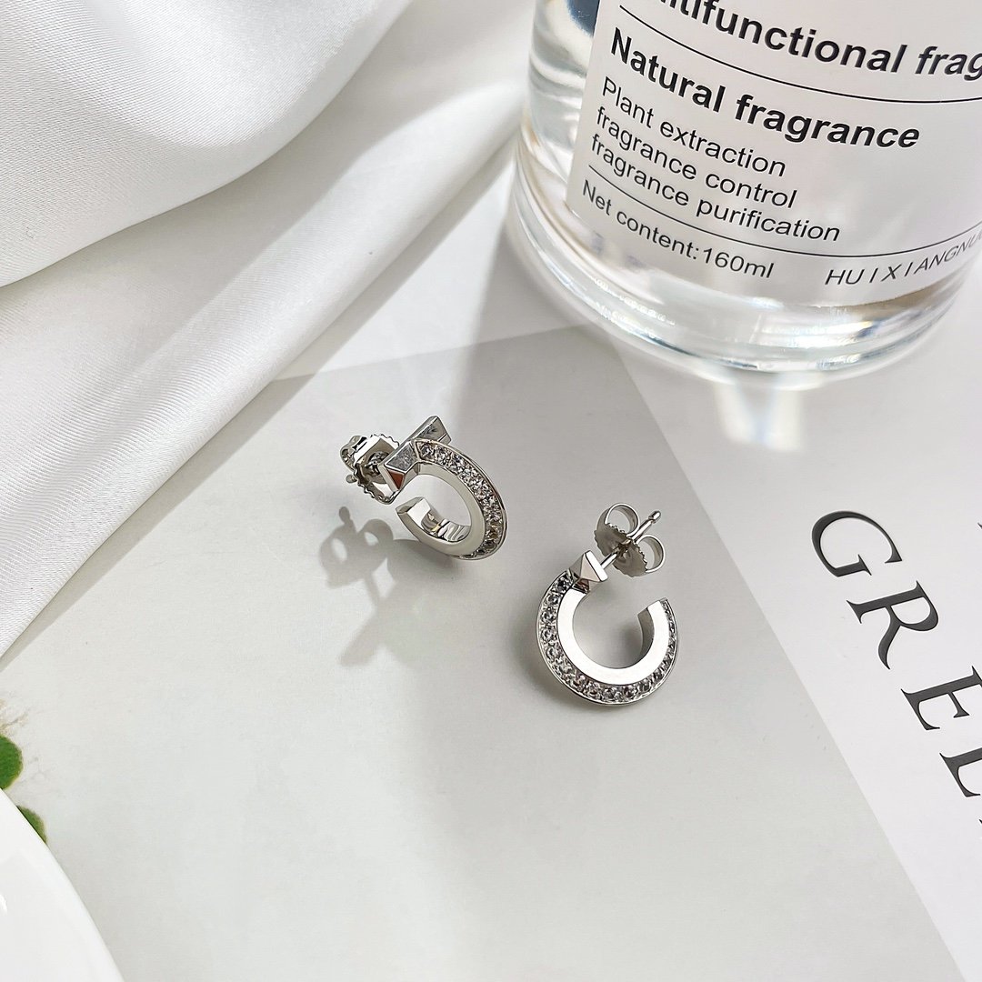 T1 coil handmade diamond studded earrings - Image 4