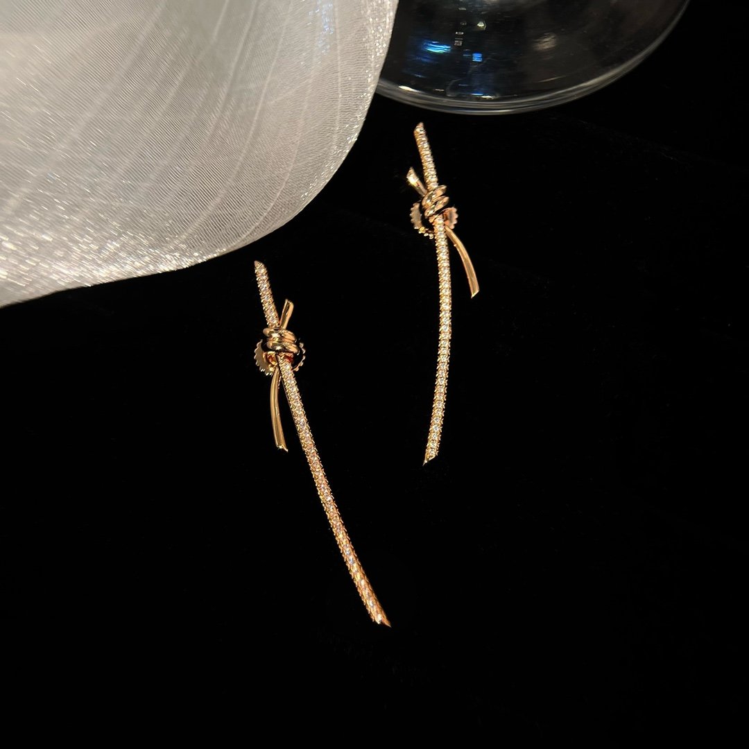 T Knot series long string earrings - 图片 9