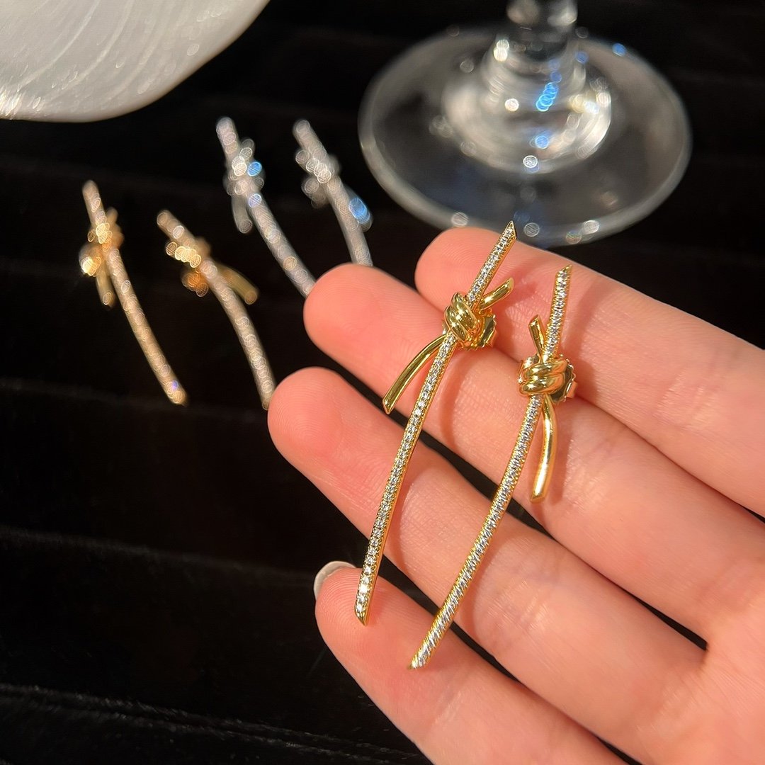 T Knot series long string earrings - 图片 2