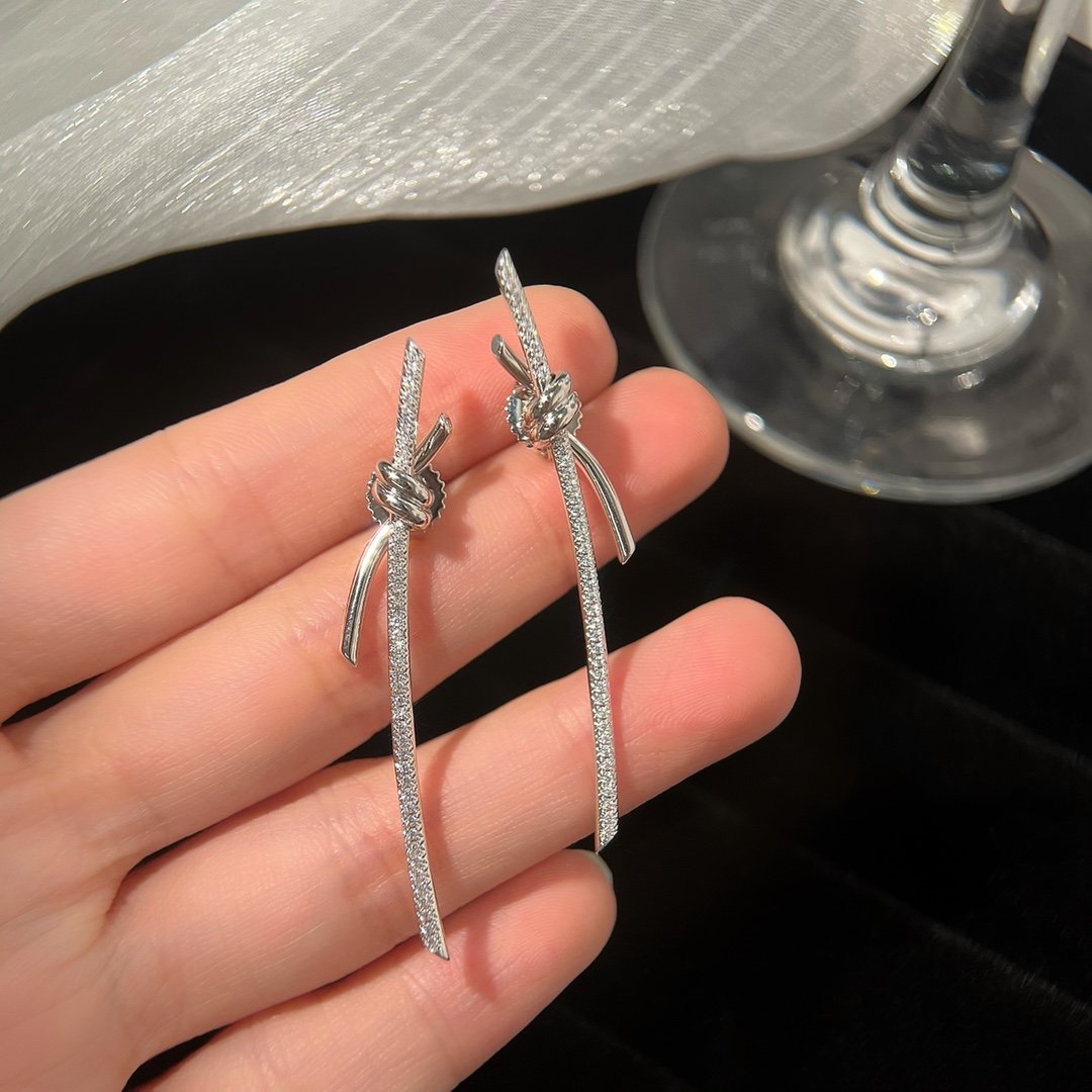 T Knot series long string earrings - 图片 7