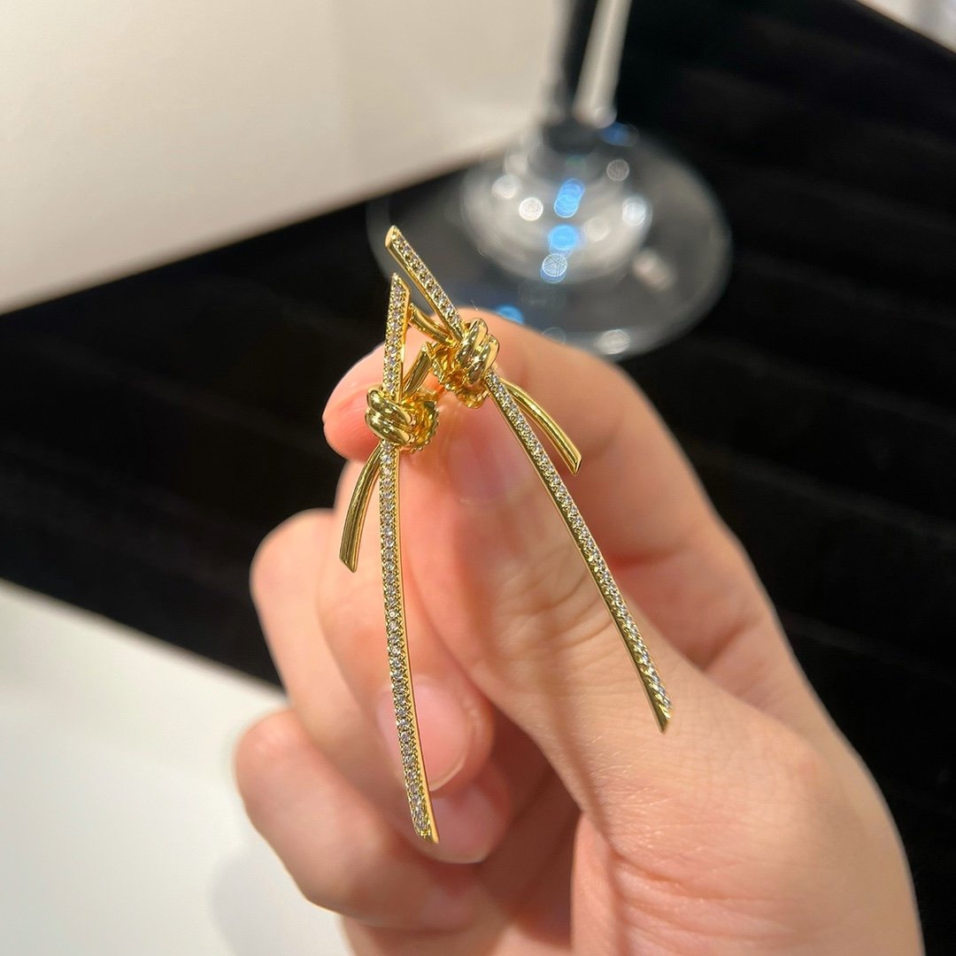 T Knot series long string earrings - 图片 6