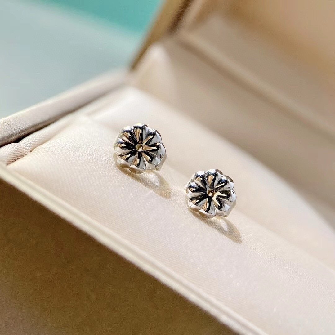 CNC machine version manual diamond inlaid mini earrings - 图片 6
