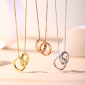 T Home Roman X Buckle Ring Necklace