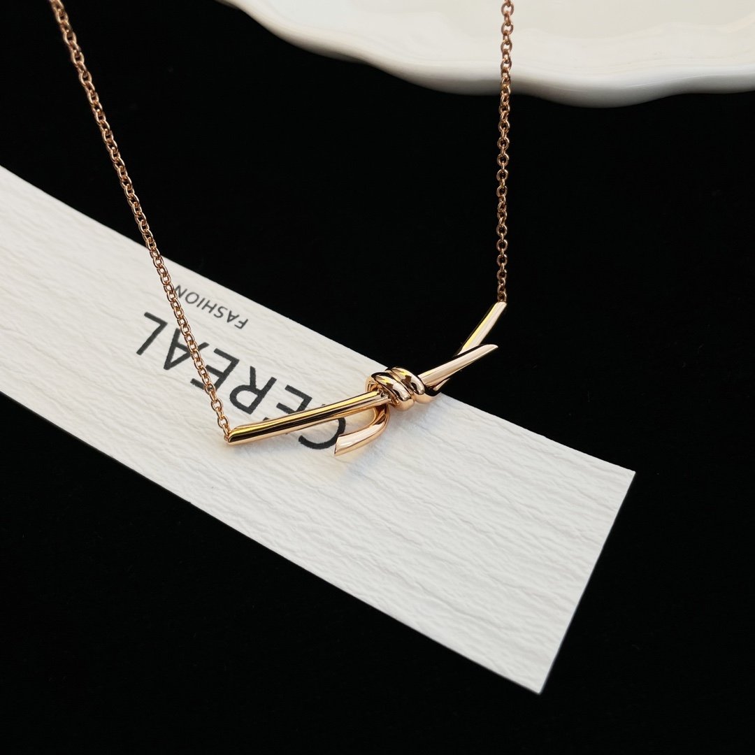 New Knot Diamond free Necklace - 图片 6