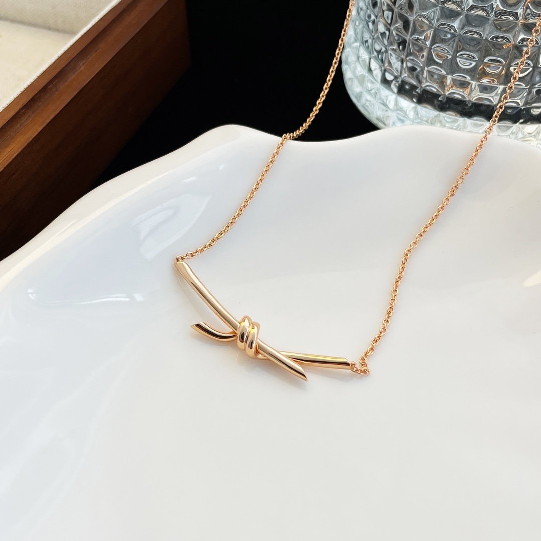 New Knot Diamond free Necklace - 图片 4