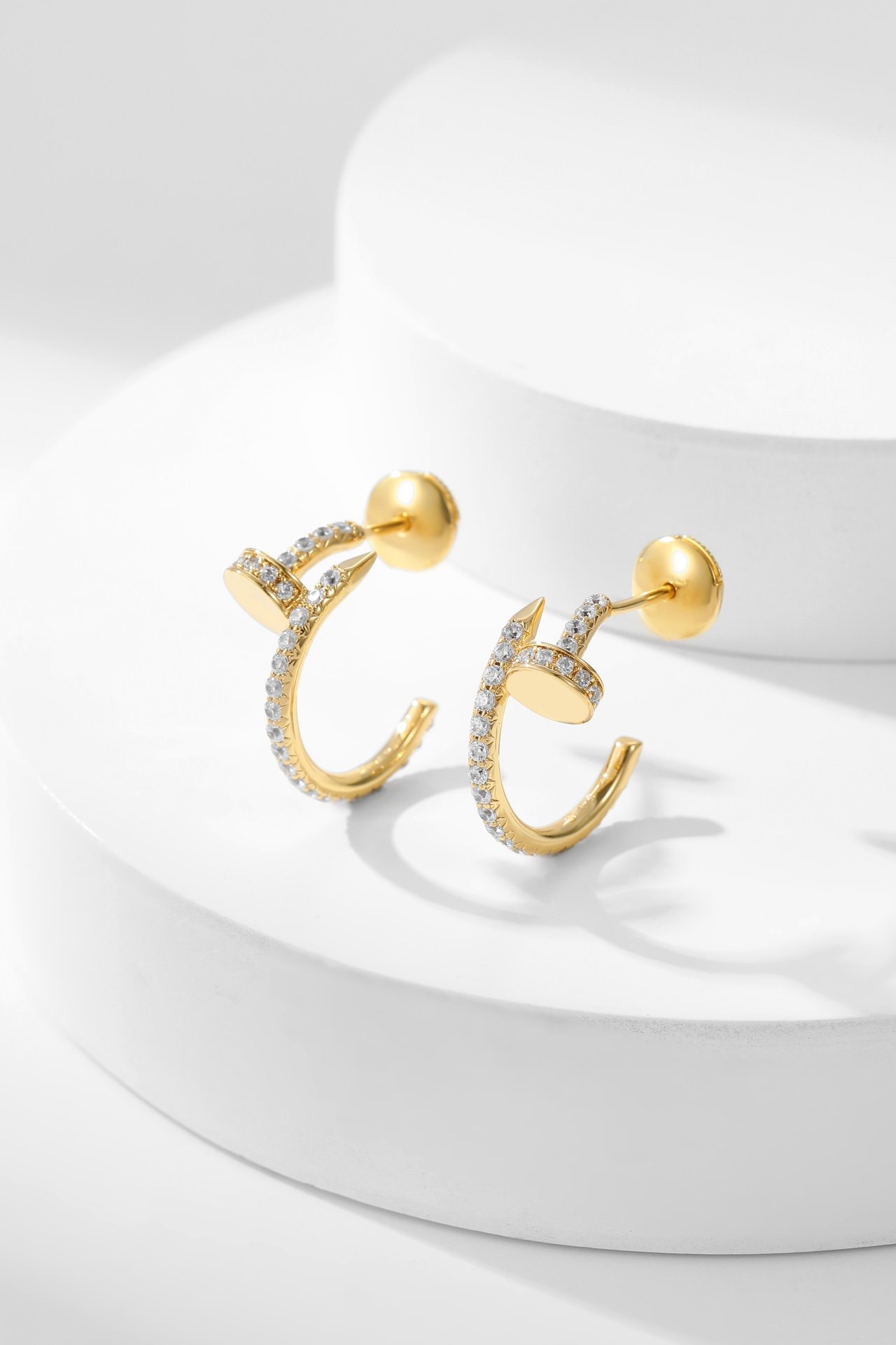 Nail studded earrings - 图片 8