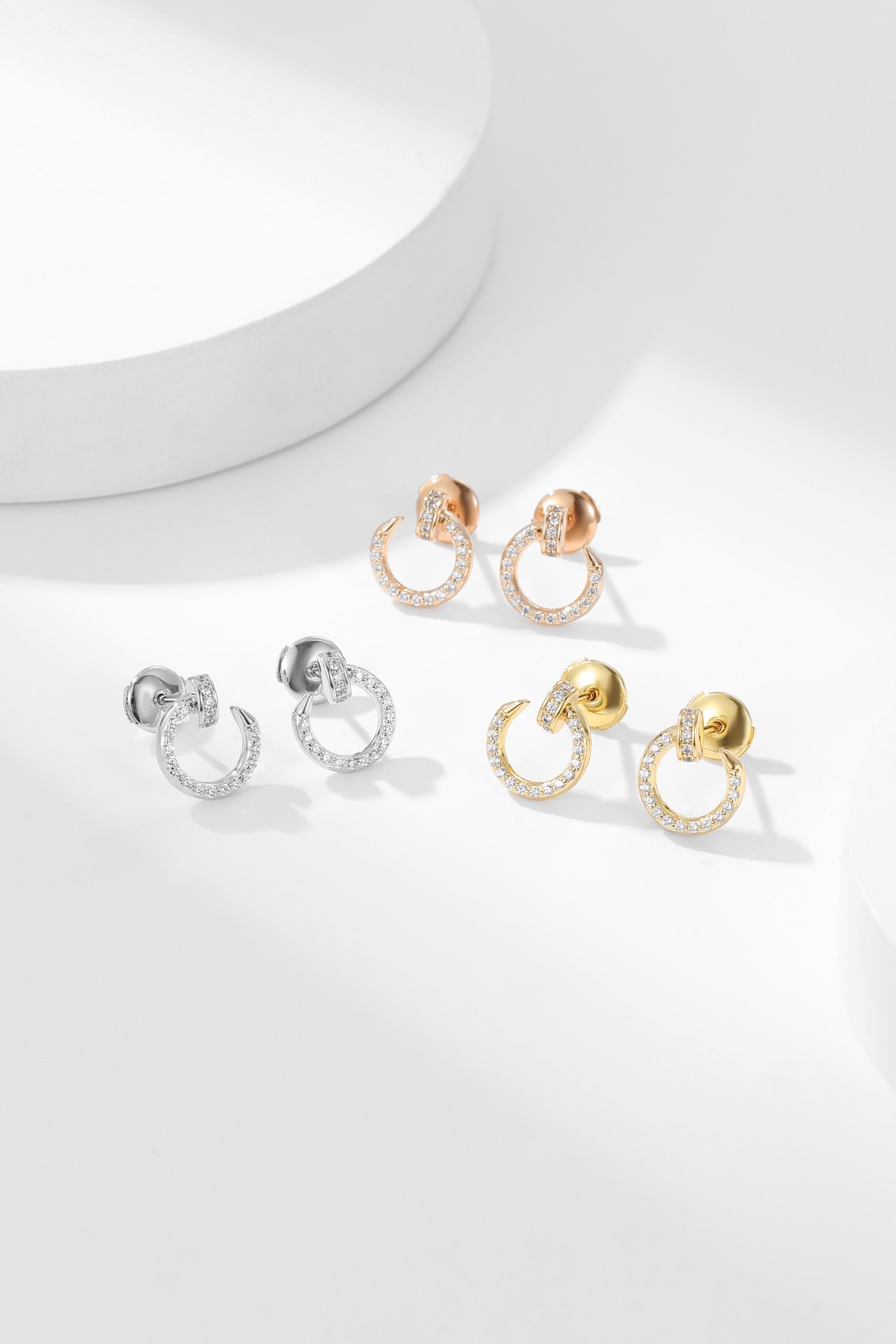 Nail series earrings full diamond mini style - Image 9