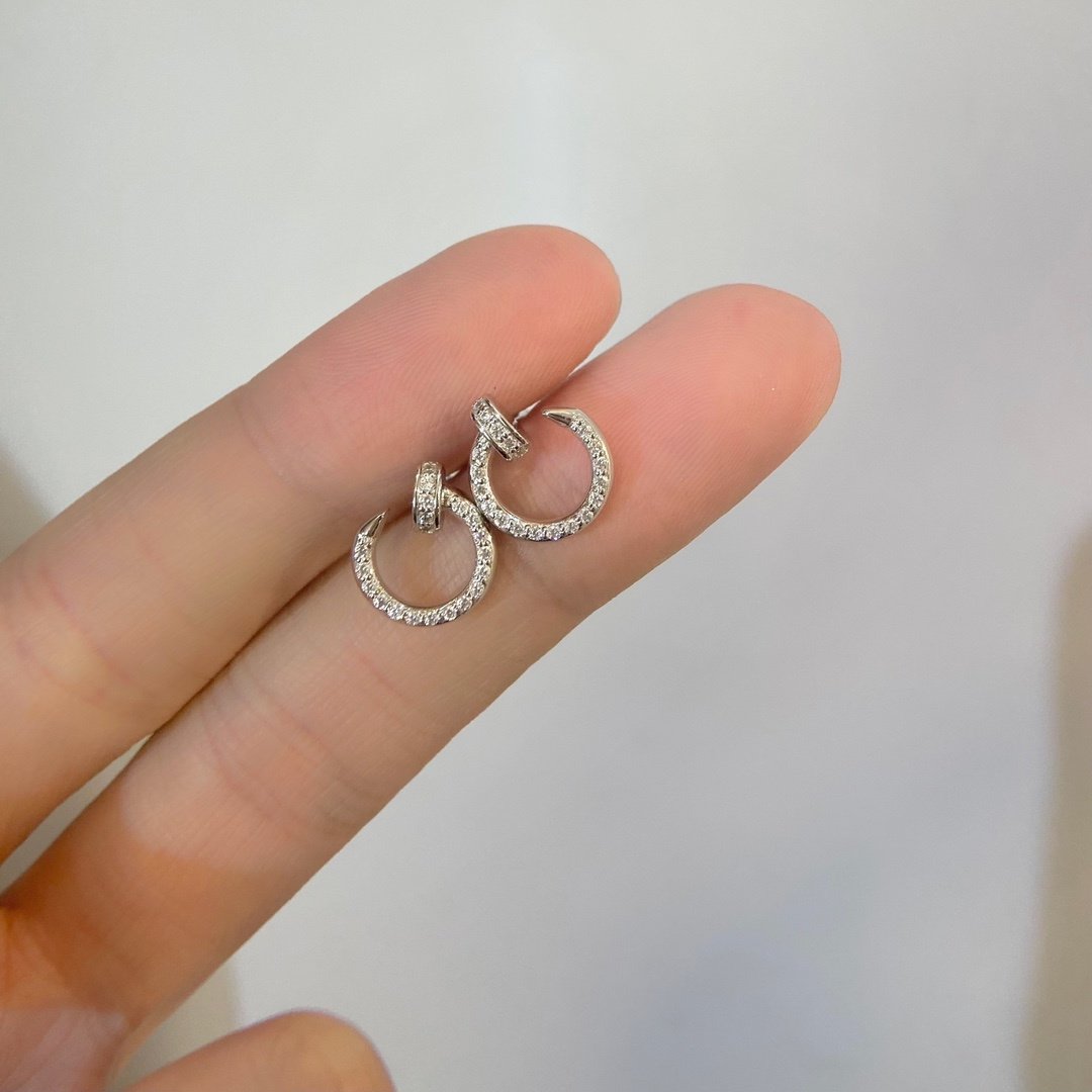 Nail series earrings full diamond mini style - Image 7