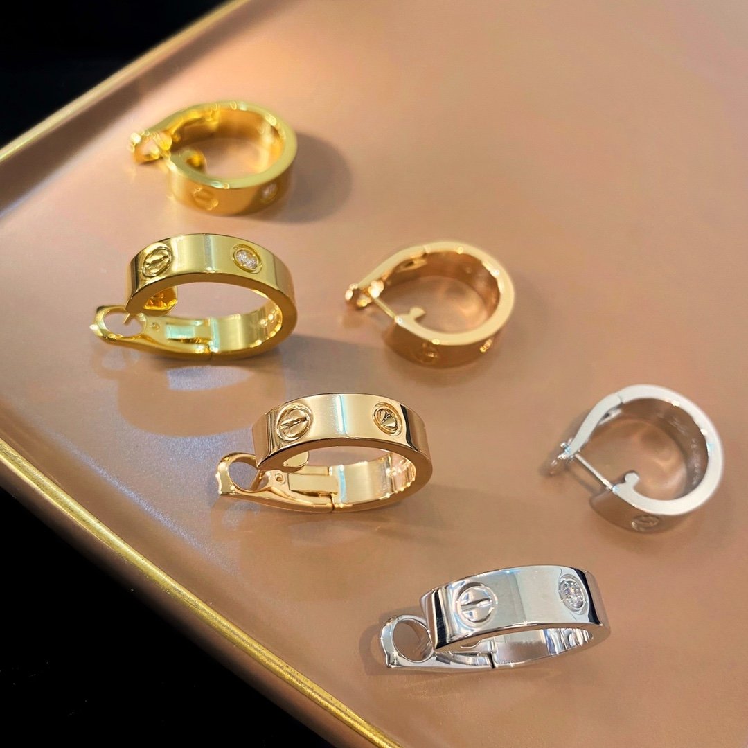 Love Wide Single Diamond Earrings Earclap